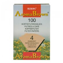 Pack of 100 Size 4 Aroma Brown Coffee Filter Papers